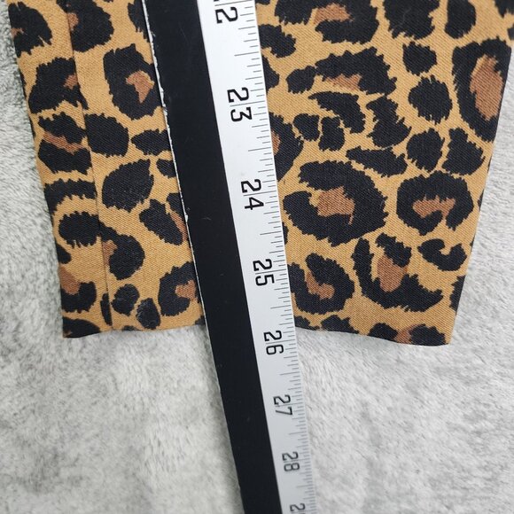 Womens Brown Time And Tru Leopard Animal Print Leggings Pants Size 6 - Picture 10 of 12